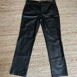Faux Leather straight leg pants